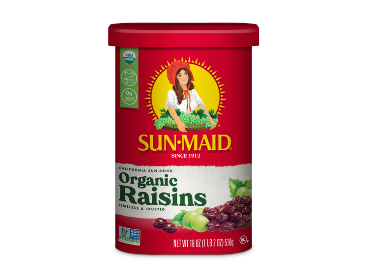 18 oz organic raisins canister